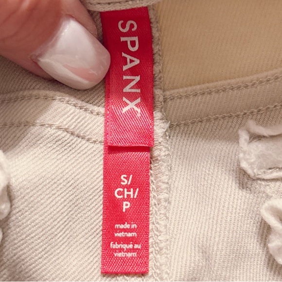 SPANX Twill Cropped Wide Leg Pant, Size S - Picture 4 of 9